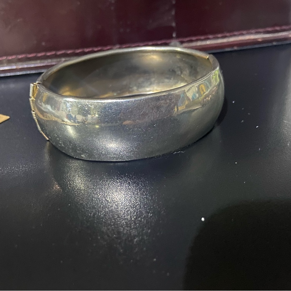 Silver and Gold Bangle Bracelet